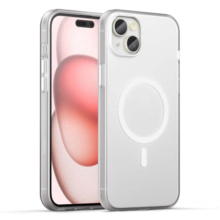 Custodia per telefono MagSafe in TPU satinato traslucido + PC a copertura totale, For iPhone 15 Pro, For iPhone 15 Plus