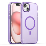 Custodia per telefono MagSafe in TPU satinato traslucido + PC a copertura totale, For iPhone 15 Pro, For iPhone 15 Plus
