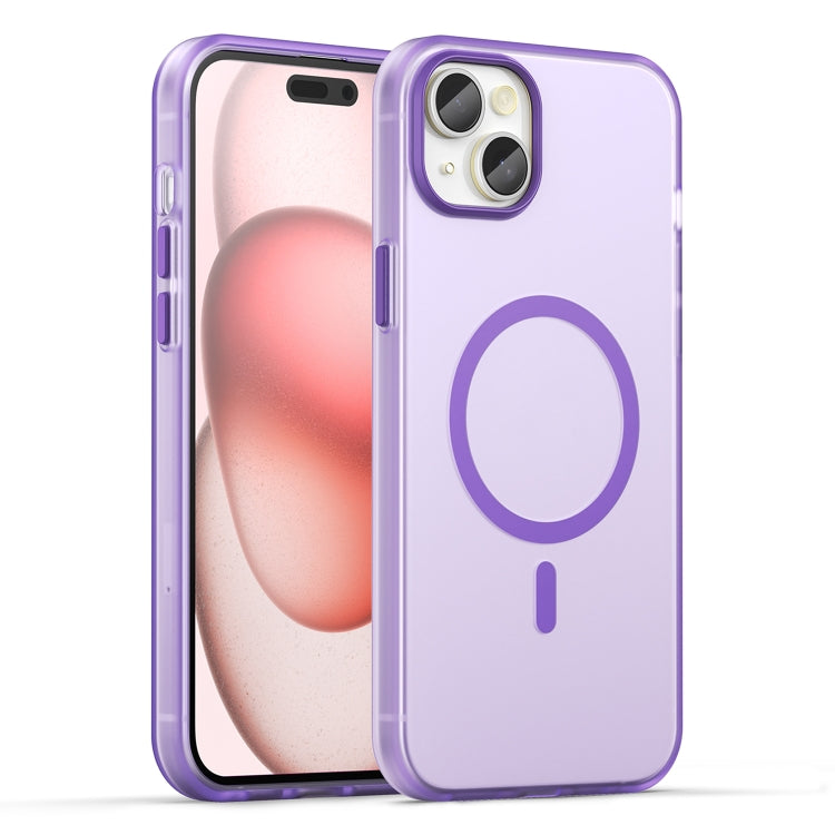 Custodia per telefono MagSafe in TPU satinato traslucido + PC a copertura totale, For iPhone 15 Pro, For iPhone 15 Plus