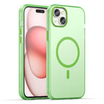 Custodia per telefono MagSafe in TPU satinato traslucido + PC a copertura totale, For iPhone 15 Pro, For iPhone 15 Plus