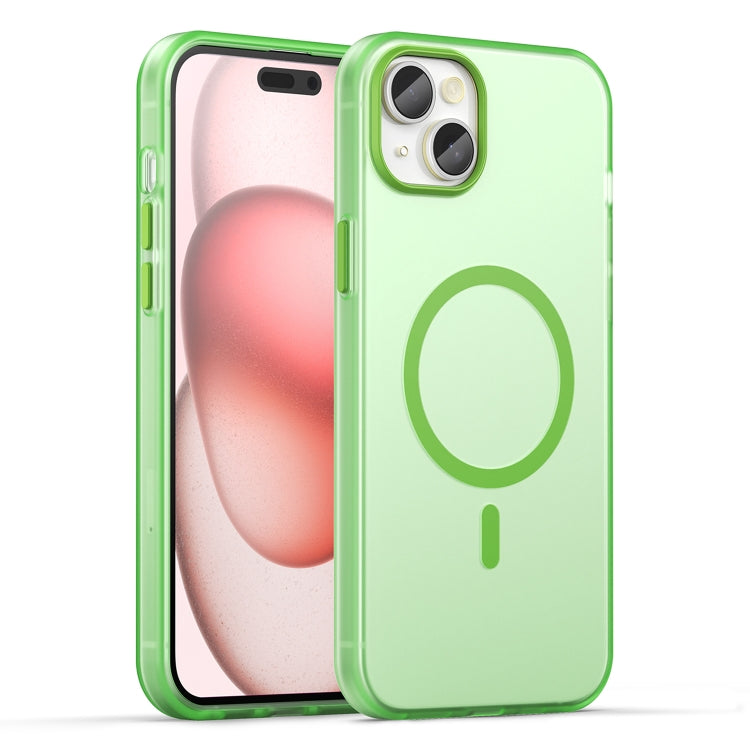 Custodia per telefono MagSafe in TPU satinato traslucido + PC a copertura totale, For iPhone 15 Pro, For iPhone 15 Plus