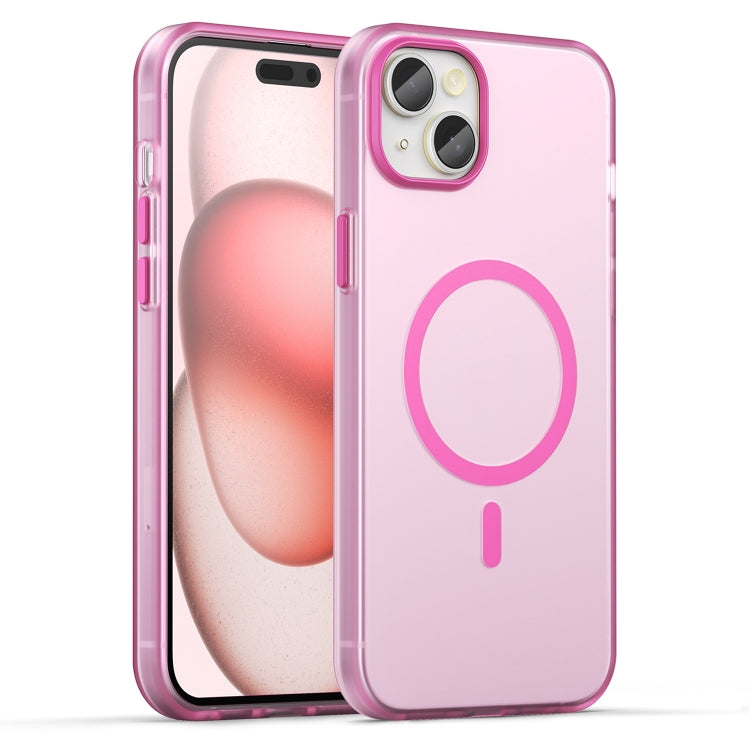 Custodia per telefono MagSafe in TPU satinato traslucido + PC a copertura totale, For iPhone 15 Pro, For iPhone 15 Plus