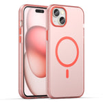 Custodia per telefono MagSafe in TPU satinato traslucido + PC a copertura totale, For iPhone 15 Pro, For iPhone 15 Plus