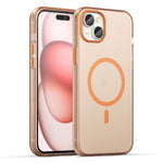 Custodia per telefono MagSafe in TPU satinato traslucido + PC a copertura totale, For iPhone 15 Pro, For iPhone 15 Plus