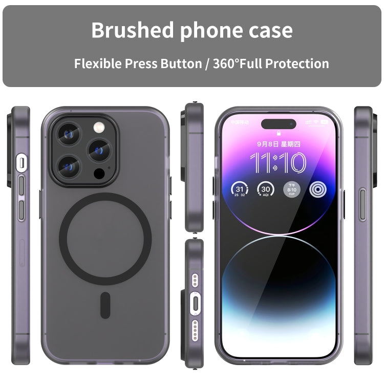 Custodia per telefono MagSafe in TPU satinato traslucido + PC a copertura totale, For iPhone 14 Pro Max, For iPhone SE 2022 / 2020 / 8