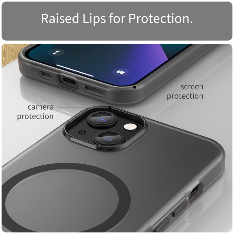Custodia per telefono MagSafe in TPU satinato traslucido + PC a copertura totale, For iPhone 13, For iPhone 12