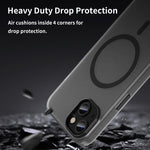 Custodia per telefono MagSafe in TPU satinato traslucido + PC a copertura totale, For iPhone 13, For iPhone 12