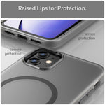 Custodia per telefono MagSafe in TPU satinato traslucido + PC a copertura totale, For iPhone 13, For iPhone 12