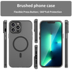 Custodia per telefono MagSafe in TPU satinato traslucido + PC a copertura totale, For iPhone 12 Pro Max, For iPhone 12 Pro