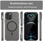 Custodia per telefono MagSafe in TPU satinato traslucido + PC a copertura totale, For iPhone 12 Pro Max, For iPhone 12 Pro