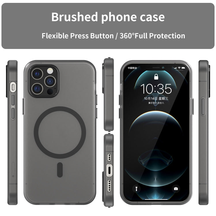 Custodia per telefono MagSafe in TPU satinato traslucido + PC a copertura totale, For iPhone 12 Pro Max, For iPhone 12 Pro