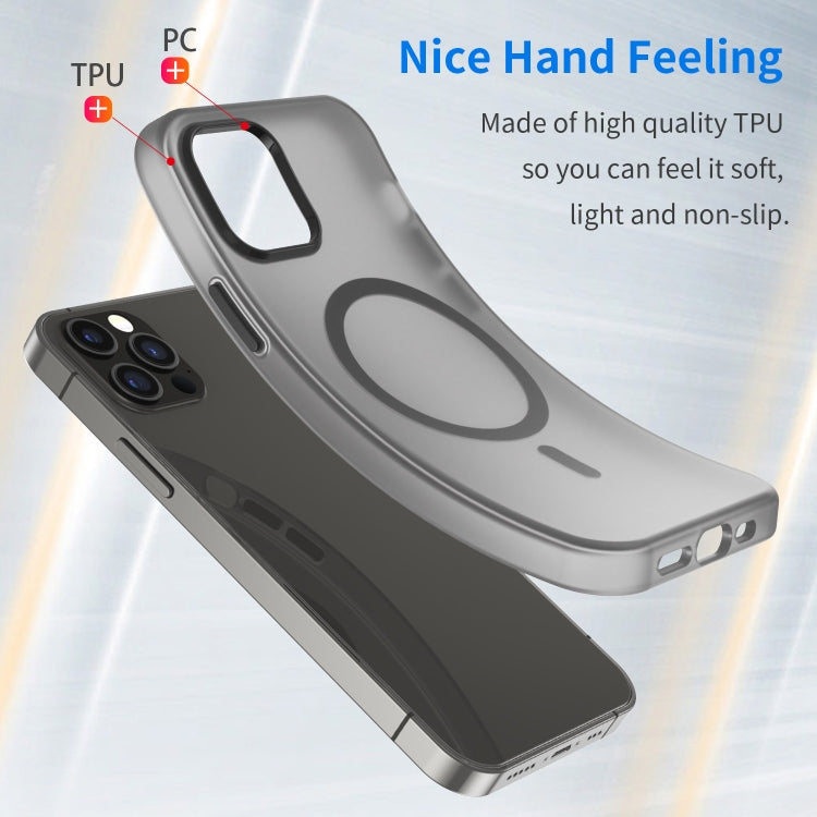 Custodia per telefono MagSafe in TPU satinato traslucido + PC a copertura totale, For iPhone 12 Pro Max, For iPhone 12 Pro