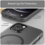 Custodia per telefono MagSafe in TPU satinato traslucido + PC a copertura totale, For iPhone 12 Pro Max, For iPhone 12 Pro