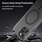 Custodia per telefono MagSafe in TPU satinato traslucido + PC a copertura totale, For iPhone 12 Pro Max, For iPhone 12 Pro