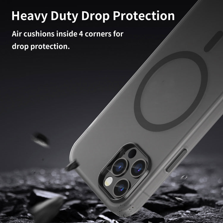 Custodia per telefono MagSafe in TPU satinato traslucido + PC a copertura totale, For iPhone 12 Pro Max, For iPhone 12 Pro