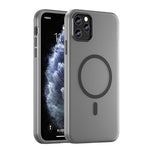 Custodia per telefono MagSafe in TPU satinato traslucido + PC a copertura totale, For iPhone 11 Pro Max, For iPhone 11