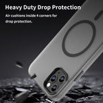 Custodia per telefono MagSafe in TPU satinato traslucido + PC a copertura totale, For iPhone 11 Pro Max, For iPhone 11