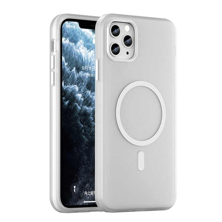 Custodia per telefono MagSafe in TPU satinato traslucido + PC a copertura totale, For iPhone 11 Pro Max, For iPhone 11