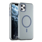 Custodia per telefono MagSafe in TPU satinato traslucido + PC a copertura totale, For iPhone 11 Pro Max, For iPhone 11