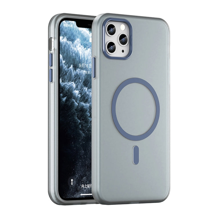 Custodia per telefono MagSafe in TPU satinato traslucido + PC a copertura totale, For iPhone 11 Pro Max, For iPhone 11