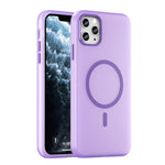 Custodia per telefono MagSafe in TPU satinato traslucido + PC a copertura totale, For iPhone 11 Pro Max, For iPhone 11