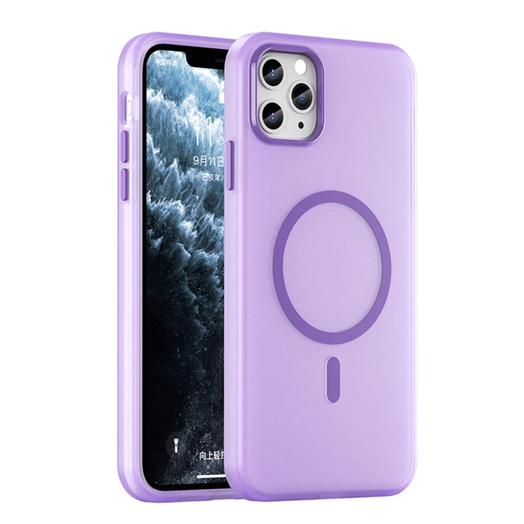 Custodia per telefono MagSafe in TPU satinato traslucido + PC a copertura totale, For iPhone 11 Pro Max, For iPhone 11