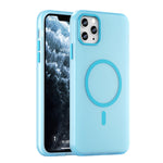 Custodia per telefono MagSafe in TPU satinato traslucido + PC a copertura totale, For iPhone 11 Pro Max, For iPhone 11