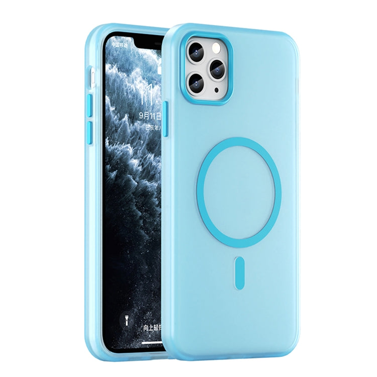Custodia per telefono MagSafe in TPU satinato traslucido + PC a copertura totale, For iPhone 11 Pro Max, For iPhone 11