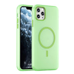 Custodia per telefono MagSafe in TPU satinato traslucido + PC a copertura totale, For iPhone 11 Pro Max, For iPhone 11