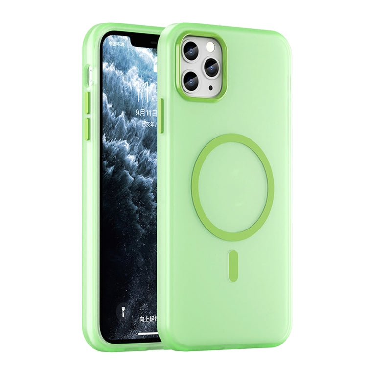 Custodia per telefono MagSafe in TPU satinato traslucido + PC a copertura totale, For iPhone 11 Pro Max, For iPhone 11