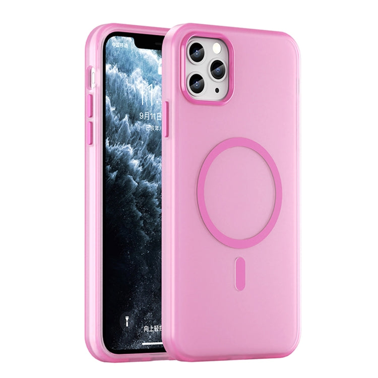Custodia per telefono MagSafe in TPU satinato traslucido + PC a copertura totale, For iPhone 11 Pro Max, For iPhone 11