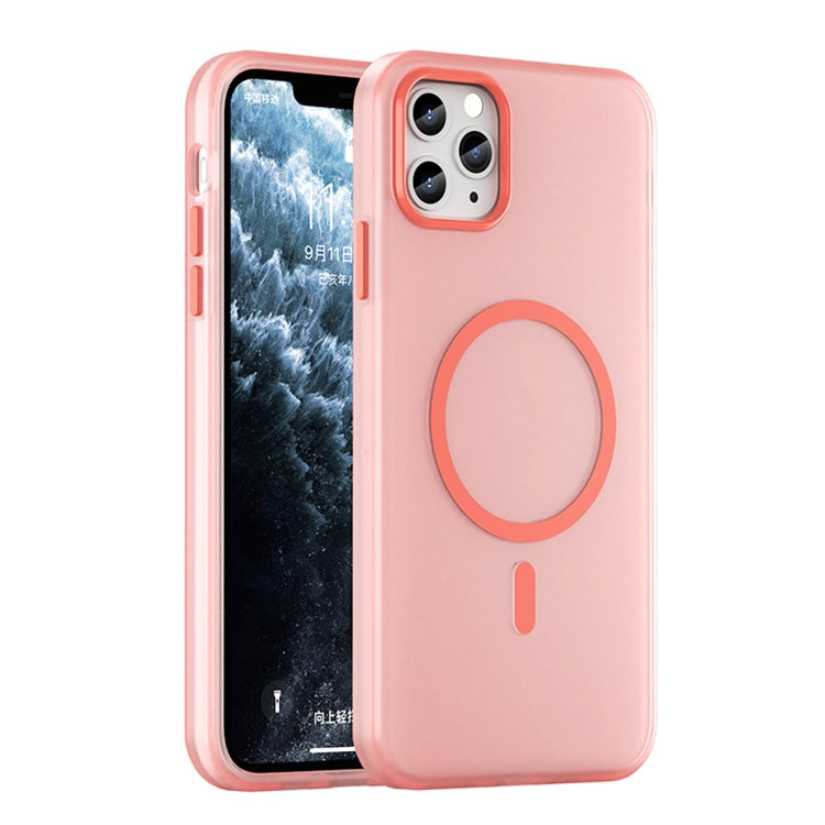 Custodia per telefono MagSafe in TPU satinato traslucido + PC a copertura totale, For iPhone 11 Pro Max, For iPhone 11