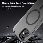 Custodia per telefono MagSafe in TPU satinato traslucido + PC a copertura totale, For iPhone 11 Pro Max, For iPhone 11