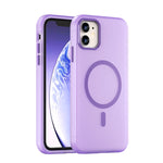 Custodia per telefono MagSafe in TPU satinato traslucido + PC a copertura totale, For iPhone 11 Pro Max, For iPhone 11