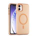 Custodia per telefono MagSafe in TPU satinato traslucido + PC a copertura totale, For iPhone 11 Pro Max, For iPhone 11