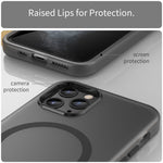 Custodia per telefono MagSafe in TPU satinato traslucido + PC a copertura totale, For iPhone 11 Pro