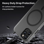 Custodia per telefono MagSafe in TPU satinato traslucido + PC a copertura totale, For iPhone 11 Pro