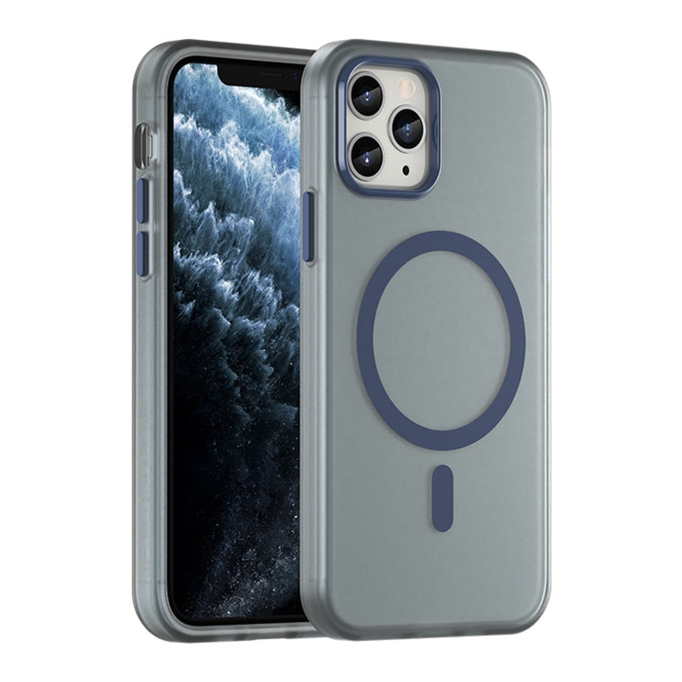Custodia per telefono MagSafe in TPU satinato traslucido + PC a copertura totale, For iPhone 11 Pro