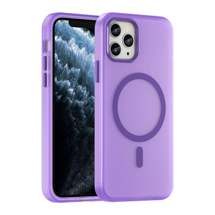 Custodia per telefono MagSafe in TPU satinato traslucido + PC a copertura totale, For iPhone 11 Pro
