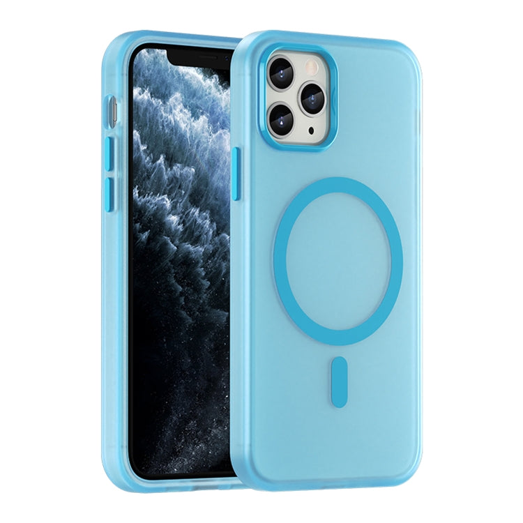 Custodia per telefono MagSafe in TPU satinato traslucido + PC a copertura totale, For iPhone 11 Pro