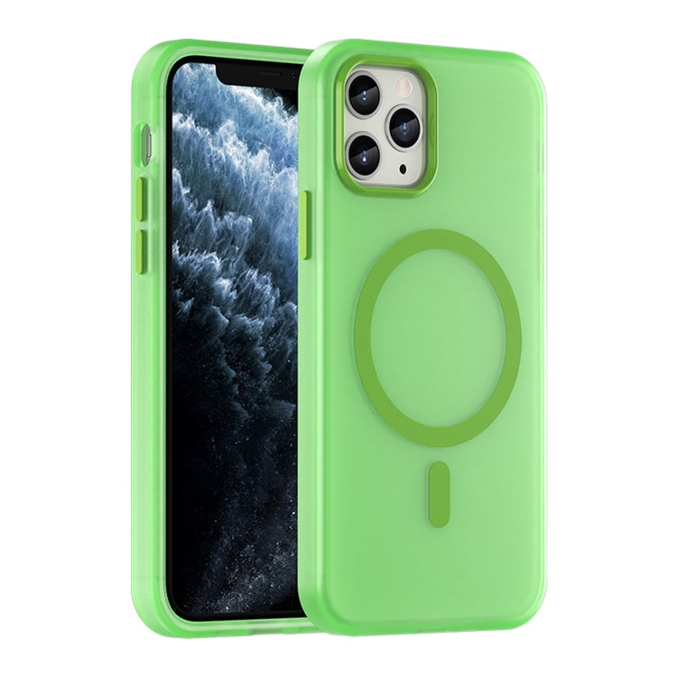 Custodia per telefono MagSafe in TPU satinato traslucido + PC a copertura totale, For iPhone 11 Pro