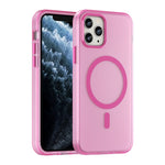 Custodia per telefono MagSafe in TPU satinato traslucido + PC a copertura totale, For iPhone 11 Pro