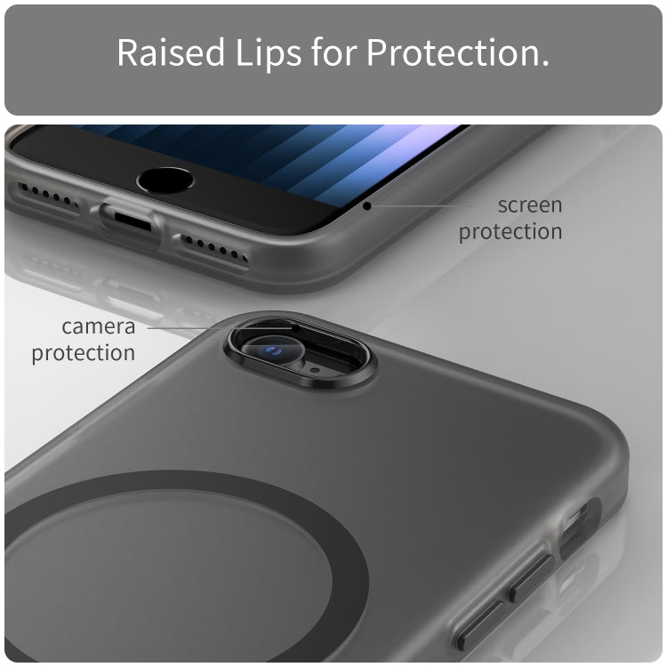 Custodia per telefono MagSafe in TPU satinato traslucido + PC a copertura totale, For iPhone 14 Pro Max, For iPhone SE 2022 / 2020 / 8