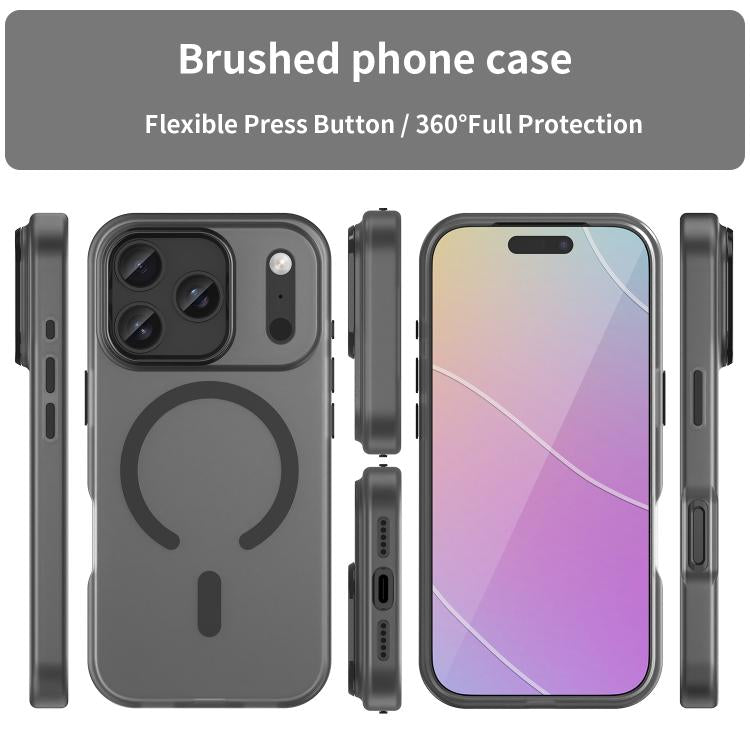 Custodia per telefono MagSafe in TPU satinato traslucido + PC a copertura totale, For iPhone 17 Pro Max, For iPhone 17 Pro, For iPhone 17