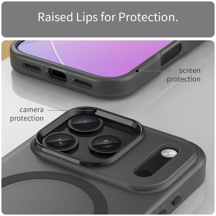 Custodia per telefono MagSafe in TPU satinato traslucido + PC a copertura totale, For iPhone 17 Pro Max, For iPhone 17 Pro, For iPhone 17