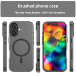 Custodia per telefono MagSafe in TPU satinato traslucido + PC a copertura totale, For iPhone 18, For iPhone 18 Pro