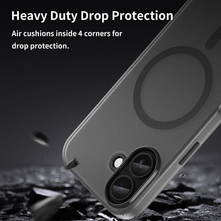 Custodia per telefono MagSafe in TPU satinato traslucido + PC a copertura totale, For iPhone 18, For iPhone 18 Pro