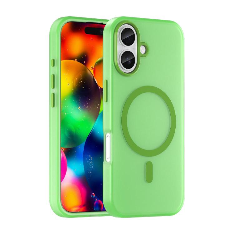 Custodia per telefono MagSafe in TPU satinato traslucido + PC a copertura totale, For iPhone 18, For iPhone 18 Pro