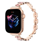 Cinturino per orologio con catena in metallo con strass leopardati, For Apple Watch SE 2023 44mm, For Apple Watch SE 2023 40mm, For Apple Watch Ultra 2 49mm, For Apple Watch Series 9 45mm, For Apple Watch Series 9 41mm, For Apple Watch Ultra 49mm      ...