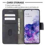 Custodia portafoglio in pelle sintetica per Galaxy S20 Ultra